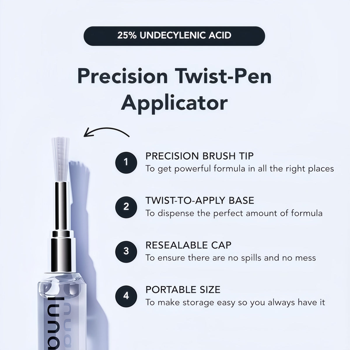 lunavia™ Antifungal Pen - 25% Undecylenic Acid-3-PackTwist Pen