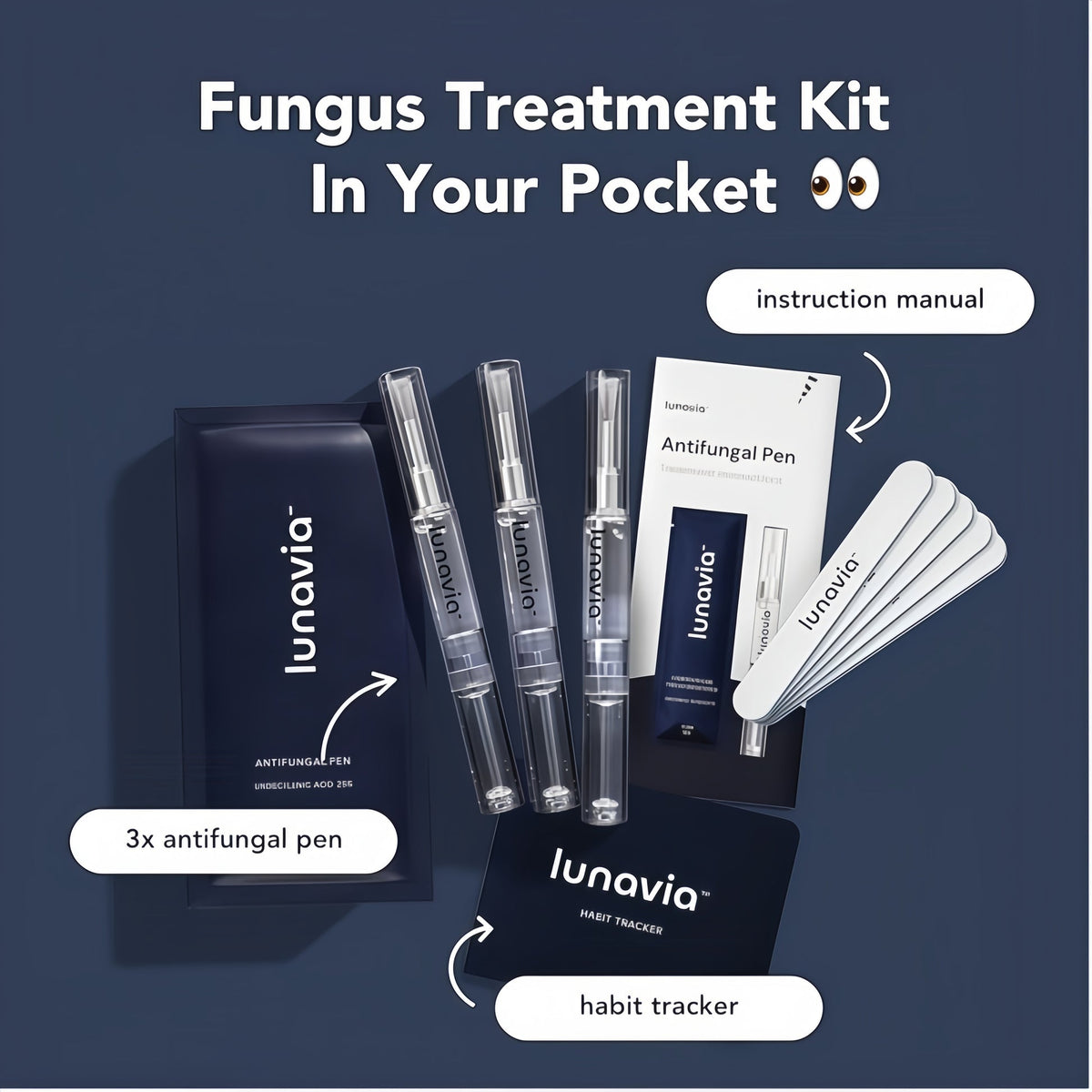 lunavia™ Antifungal Pen - 25% Undecylenic Acid-3-PackTwist Pen